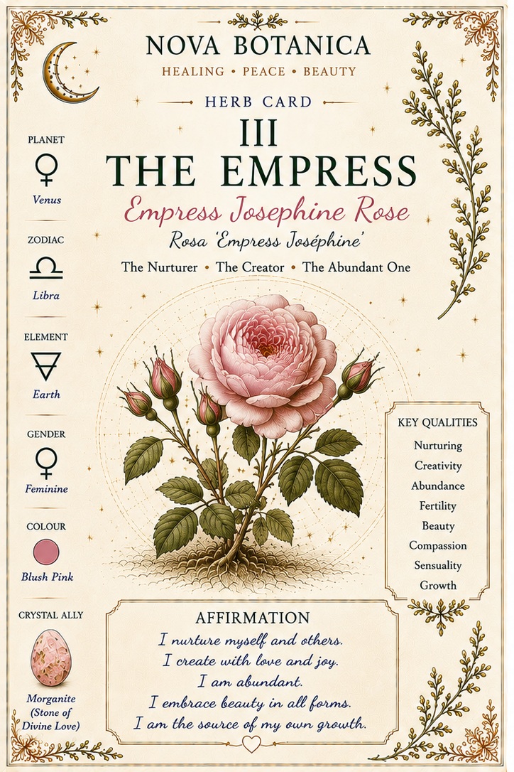 The Empress Rose Nova Botanica tarot card