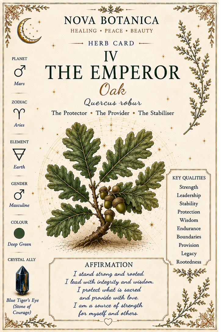 The Emperor Oak Nova Botanica tarot card